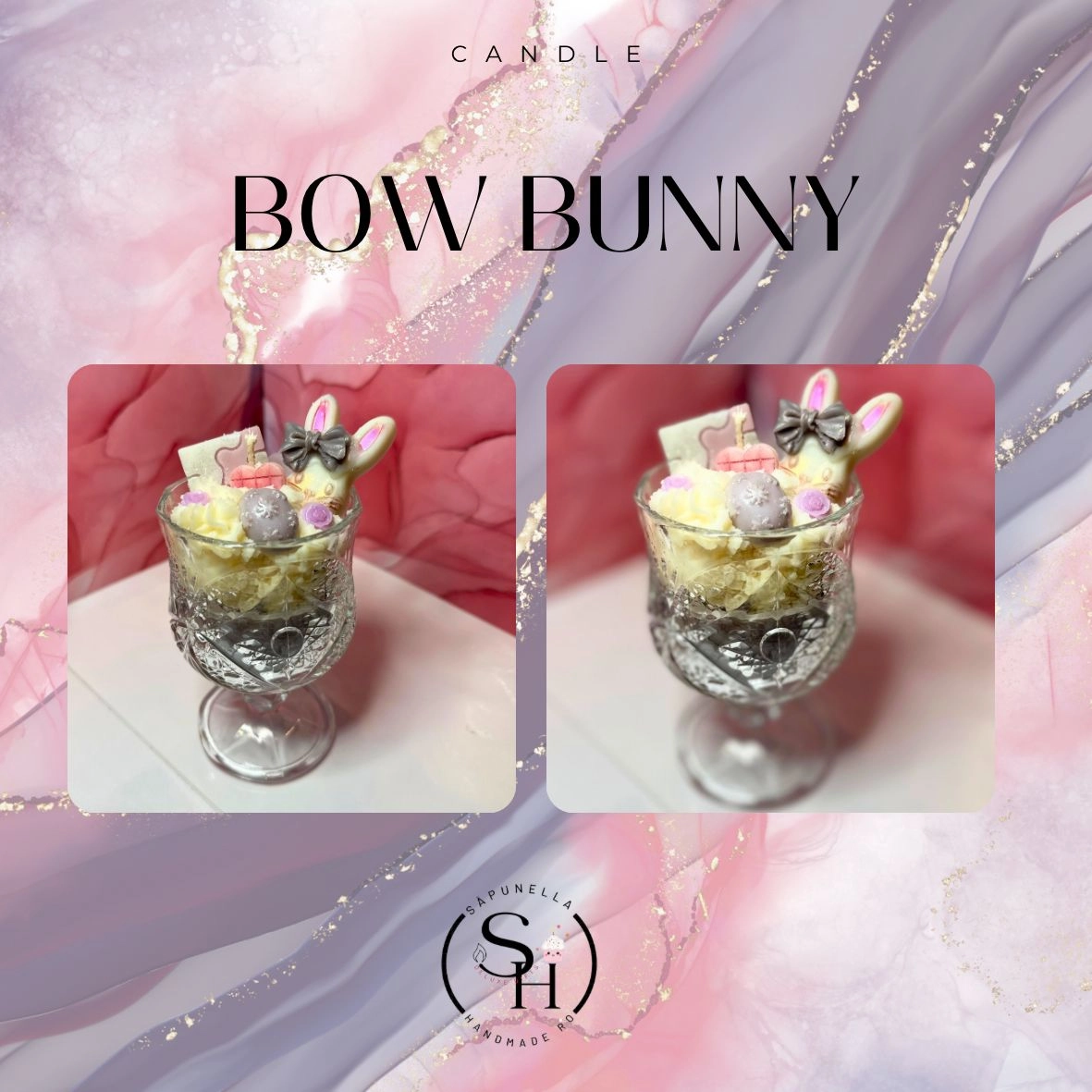 Sapunella Handmade Candle Bow Bunny